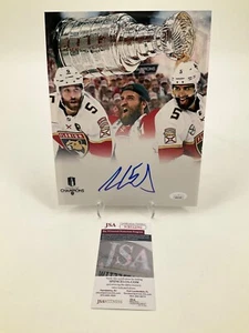 FLORIDA PANTHERS AARON EKBLAD SIGNED 8X10 PHOTO JSA WITNESS COA 24’ SC CHAMPS ! - Picture 1 of 2