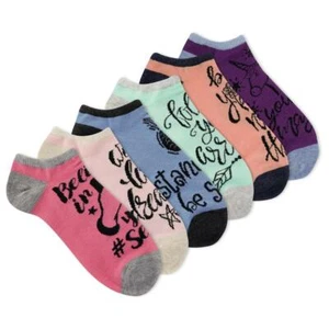 Believe In Your Selfie 6 pares de calcetines tobilleros para mujer K Bell positividad moda nuevos - Imagen 1 de 1