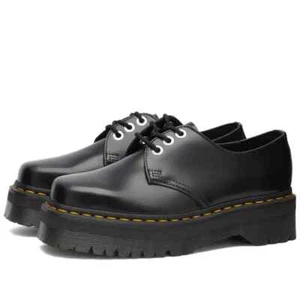 Dr Martens 1461 Quad Squared Polished Shoes - UK 10 - Black (31299001) - Picture 1 of 5