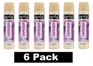 6 x IMPULSE PERFUME IN A SPRAY 50g BODY FRAGRANCE BE SURPRISED 100% Brand New - Picture 1 of 4