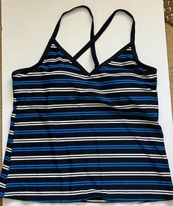 Halitech Swim Striped Tankini Top, integrierter BH, Gr. XL, NEU - Bild 1 von 6
