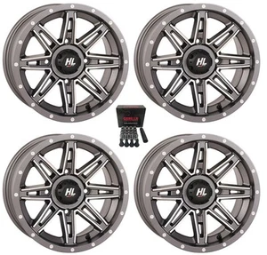 High Lifter HL22 14" Wheels Gunmetal Can-Am Renegade Outlander (4) - Picture 1 of 3