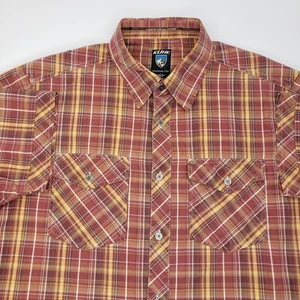 Kuhl Hemd Herren M rot kariert Suncel Knopfleiste Kurzarm Wandern Camp Outdoor - Bild 1 von 8