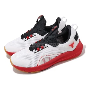 Under Armour Project Rock BSR 3 UFC 23 White Red Men Cross Training 3027822-100 - Foto 1 di 8