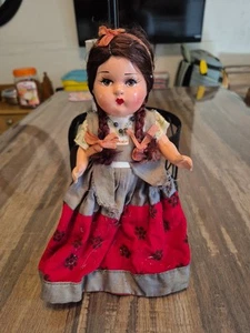 Vintage 1930s-1940s Mexican Composition Girl Doll - Picture 1 of 10