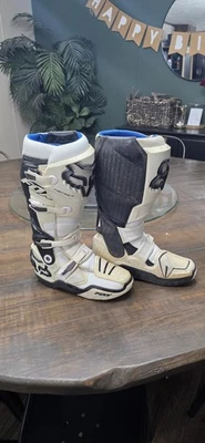 Botas de motocross Fox Instinct talla 9 para hombre negras blancas botas de motocross MX Racing Foto 1 de 4