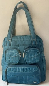 Lug Quilted Ocean Blue Carry-On Travel Gym Tote Quilted Overnight Bag Suitcase - Picture 1 of 16