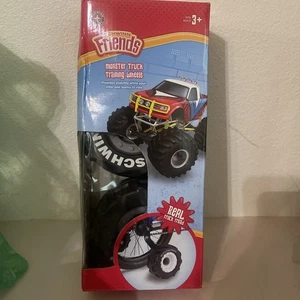 New In Box Schwinn Friends Monster Truck Training Wheels Bicycle Real Tread - Picture 1 of 3
