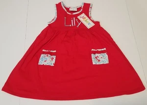 NEU Jelly Bean 4th of July patriotisches Kleid Gr. 6 personalisiert leicht rot Eis am Stiel - Bild 1 von 7