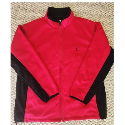 PGA TOUR Men's Golf Full Zip Jacket Size XL Red and Black - Image 1 of 4