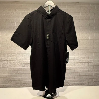 Volcom Everett Oxford SS Stretch Button Up Shirt - Mens Modern Fit - Image 1 of 4