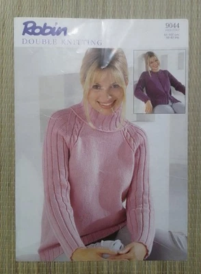 Sweater and Cardigan Pattern Booklet 81 to 107cm Robin 9044 - Image 1 of 2