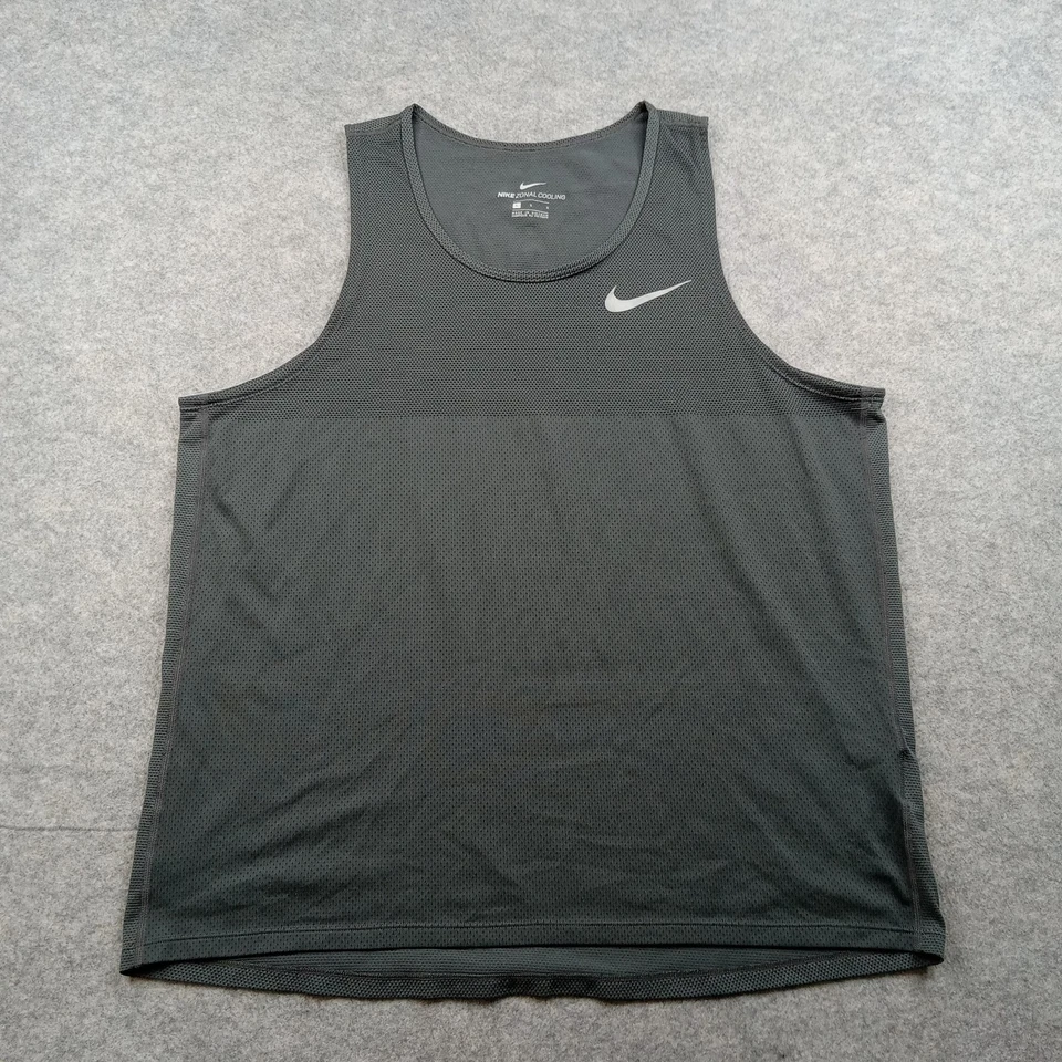 Camiseta sin mangas deportiva Nike para hombre grande negra refrigeración zonal sin mangas Foto 1 de 4