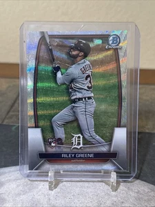 2023 Riley Greene Tigers Bowman Chrome Rookie Silver Wave Refractor /100 RC #29 - Picture 1 of 2