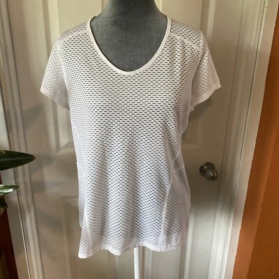 Calvin Klein Performance Quick Dry Shirt Women’s Size XL Mesh White  - Image 1 of 4