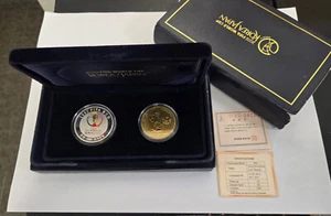 Corea Japón 2002 Copa Mundial FIFA Juego de 2 Monedas con Certificado - Imagen 1 de 3