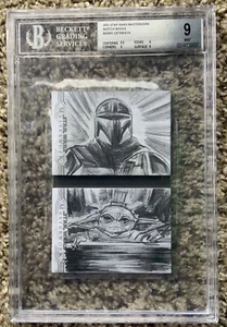 Topps Star Wars Masterwork Sketchbook: Mandalorian/Grogu 1/1: BGS Certified - Picture 1 of 2