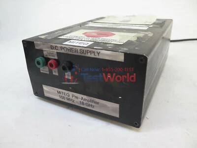 Miteq AMF-4D-001180-24-10P Amplifier, 0.1 - 18GHz, 30dB, Fig Noise 2.4, 10mW Out - Image 1 of 4