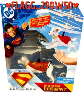 Película DC Superman ¡ARRIBA EN EL CIELO! Figura de perro FLYING KRYPTO guiada a mano de 7,5" RC - Imagen 1 de 6