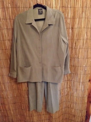 Traje Pantalón Allison Daley Verde Manga Larga 16P Top 12P Pantalones 26 pulgadas Entrepierna Foto 1 de 4