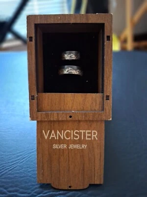 Wedding/Anniversary Ring Set, Silver, custom engraved Man size 12.5, Woman 5 - Image 1 of 4