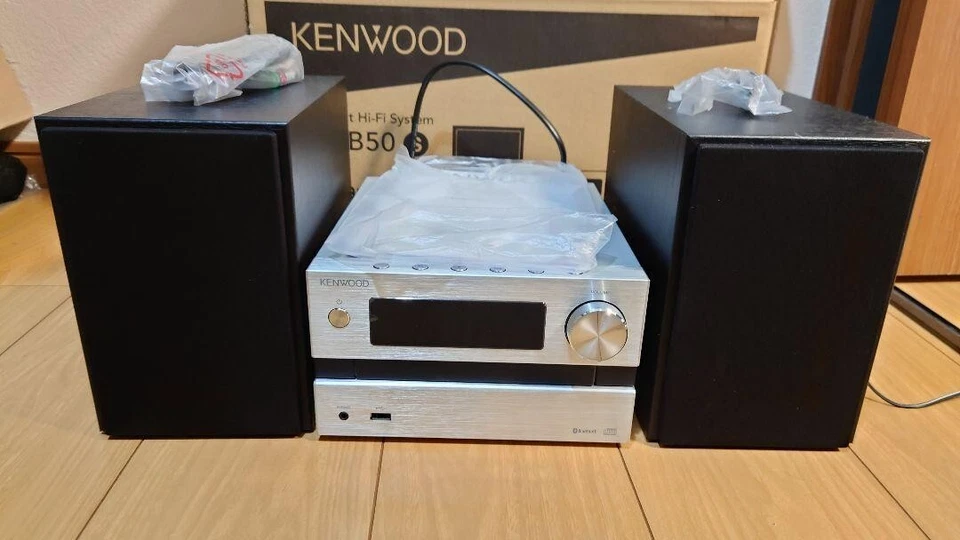 JVC Kenwood M-EB50-S Compact Hi-Fi System Silver CD Player Bluetooth AC 100V