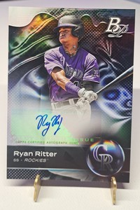 2023 Bowman Platinum #top21 Top Prospect Autograph Auto Rockies SS Ryan Ritter