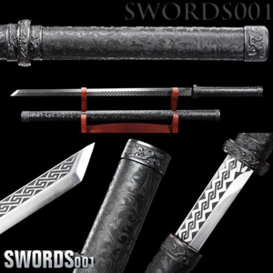 PU leather covered Japanese Samurai Ninja Sword Spring Steel Tang Dynasty DAO - Picture 1 of 12