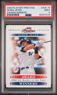 Derek Jeter - 2003 Playoff Prestige Award Winners PSA 9 #913/1996 Foto 1 de 2