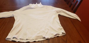 Coldwater Creek Damen Elfenbein Langarm T-Shirt Large, Rollkragen - Bild 1 von 7