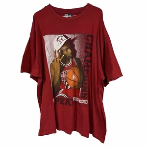 Phat Doc Michael Jordan Chicago Bulls 3 Peat Champions Red Mens Size 3XL - Picture 1 of 7