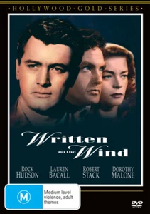 DVD ESCRITO EN EL VIENTO 1956 NUEVO Región 4 Rock Hudson, Lauren Bacall RARO DRAMA - Imagen 1 de 1