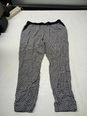 ANA A New Approach Womens Black White Pants Size Large Elastic Waist  Foto 1 de 4