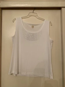 Anne Klein Damen Tanktop weiß Gr. XL - Bild 1 von 3
