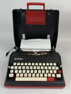 Very Rare Working Vintage Black Red Kovac Manual Typewriter M-102 Made in Japan - Picture 1 of 12