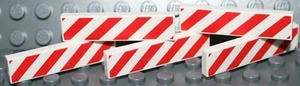 Lego 5x Azulejo Blanco 1x4 con Patrón de Rayas de Peligro Rojo y Blanco (2431) ¡NUEVO!¡! - Imagen 1 de 1