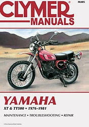 Clymer M405 manual de reparo de serviço offroad para Yamaha XT/TT 500 1976-1981 - Imagem 1 de 1