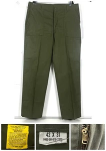 Vintage Military Pants Men 40X31 Green OG 507 Utility Trousers 70s Durable Press - Picture 1 of 13