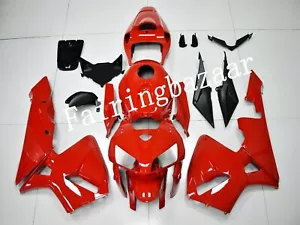 Fit for 2005 2006 CBR600RR Solid Gloss Red ABS Plastic Injection Fairing Kit - Foto 1 di 8
