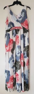 Motherhood Maternity Floral Sleeveless Gown Size M - Picture 1 of 11
