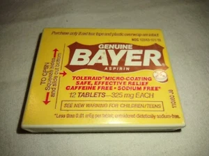 Genuine Bayer Aspirin Sales Travel Sample Plastic Box 1994 Empty - Picture 1 of 3