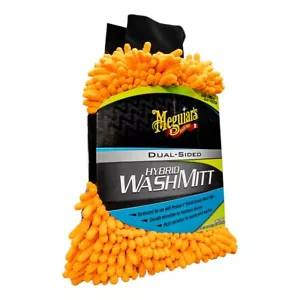 Meguiar's Hybrid Wash Mitt Plush Microfiber 2 Sides Clean Wax Car Boat Washable - Picture 1 of 1