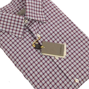 CANALI Mens Red Check MODERN FIT Cotton Long Sleeve Shirt XXL NWT - Picture 1 of 4