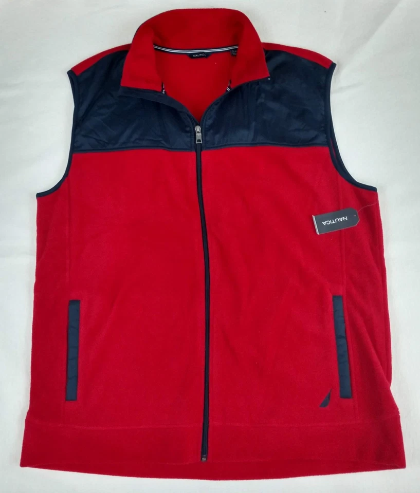 Chaleco Nautica Cuello Soporte Forrado de Vellón Cremallera Bolsillos Frontales (3 Colores) Talla XXL NUEVO Foto 1 de 1