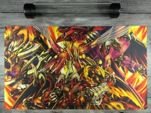 Red Dragon Archfiend Knight Ygomat Playmat Free High Quality Tube TCG DIY Mat - Picture 1 of 2