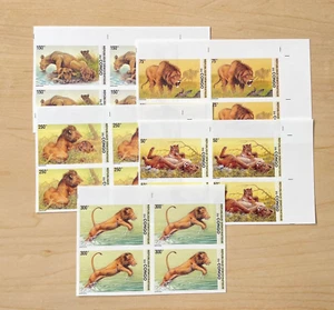 Congo 2002 Wildlife Lion Imperf Block Stamps Set MNH - Picture 1 of 1