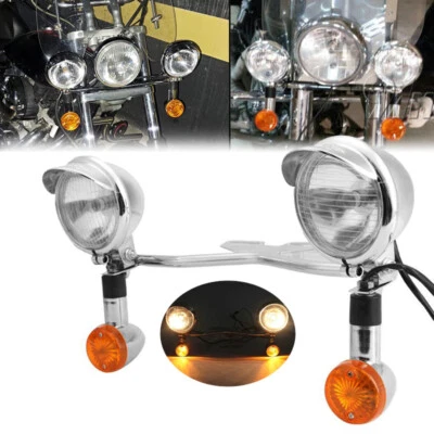Barra de luz de señales de giro de punto de paso para Harley Softail Springer Classic FLSTSC Foto 1 de 4