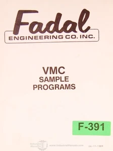 Manual de programas de muestra Fadal VMC 1989 - Imagen 1 de 2