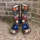 UGG Australia Wahine Boots Floral Limited Edition Pink Blue Green Embroidered 9