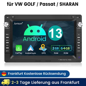 2+64G Android 13.0 Autoradio Carplay GPS Navi Für VW Polo 9N Golf 4 Passat B5 T5 - Bild 1 von 14